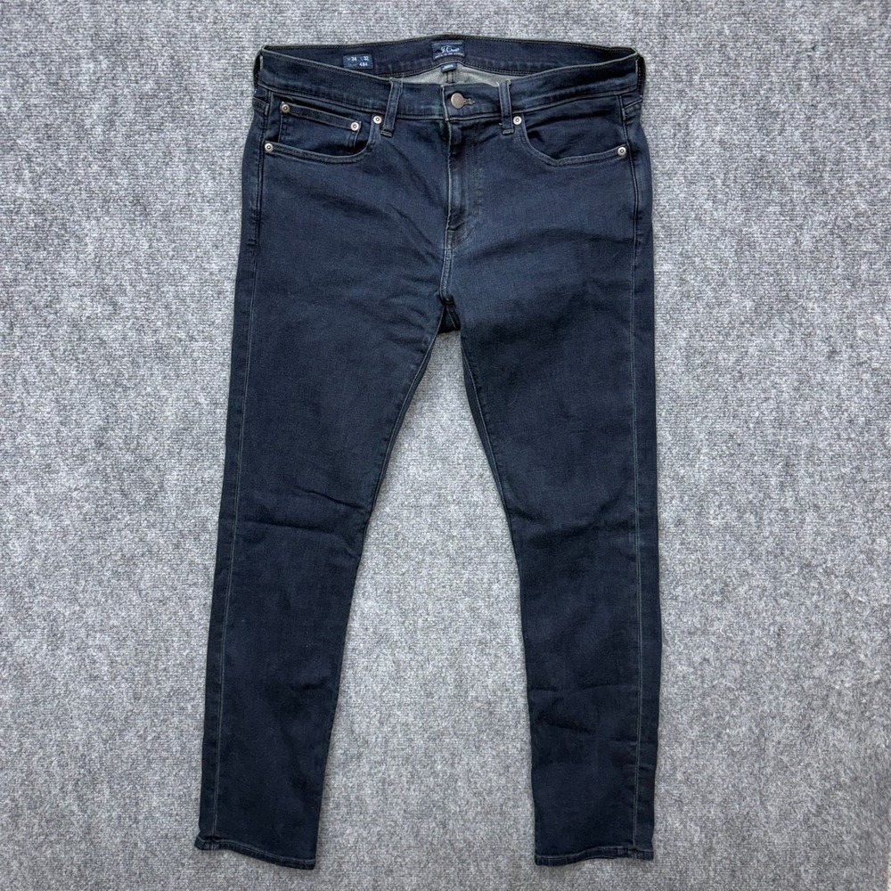 J Crew 484 stretch slim tapered Jeans Men's size 34 34x32 Dark Wash
